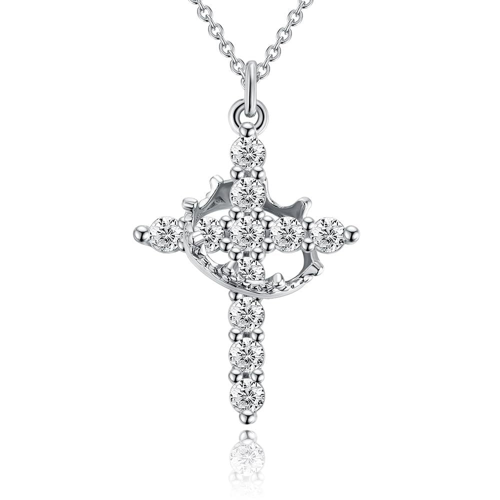 Crystal Cross Pendant Necklace