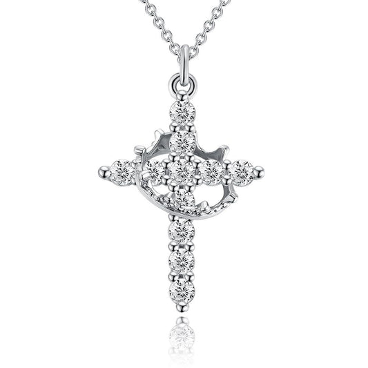 Crystal Cross Pendant Necklace