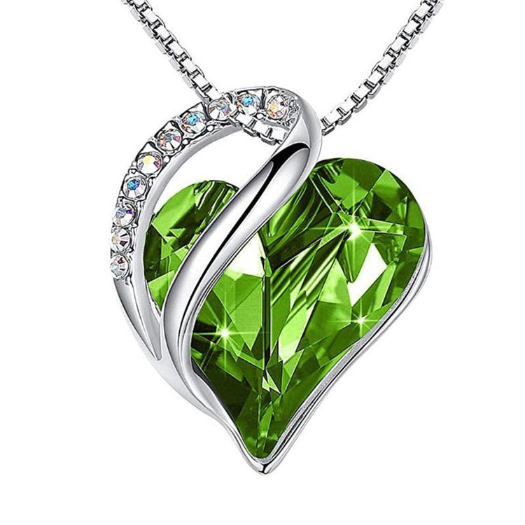 Infinity Heart Birthstone Necklace