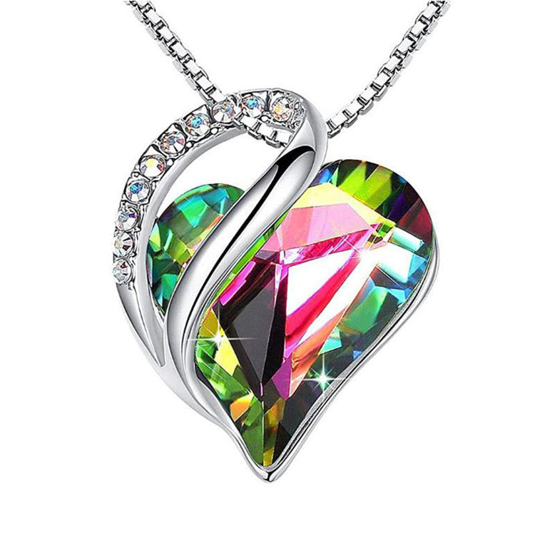 Infinity Heart Birthstone Necklace