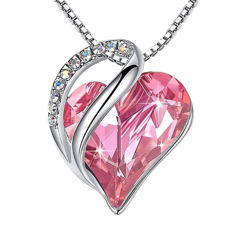 Infinity Heart Birthstone Necklace
