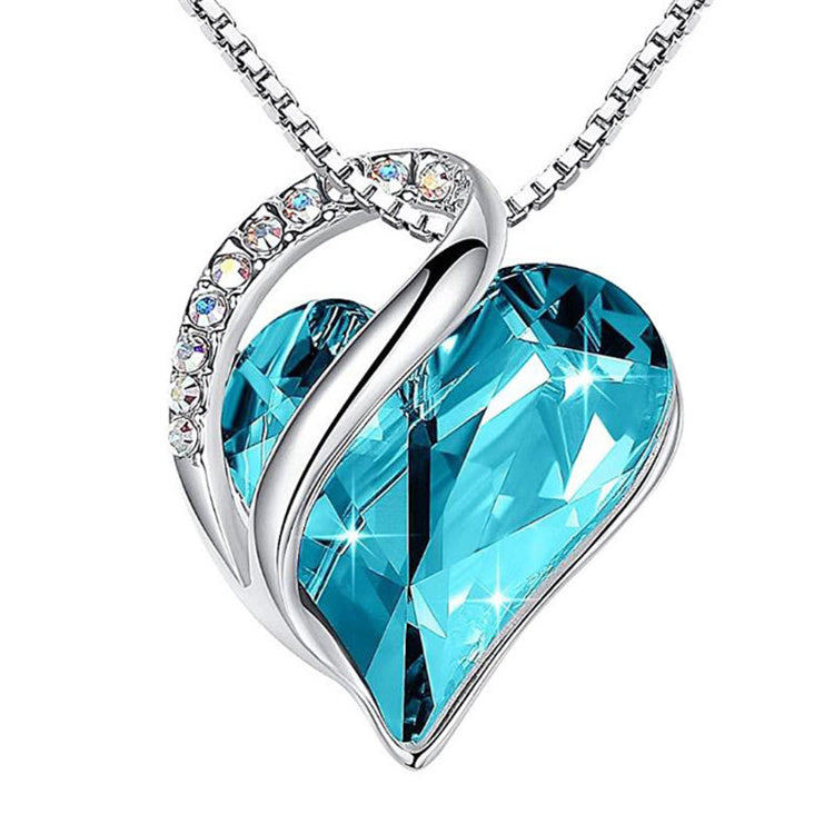 Infinity Heart Birthstone Necklace