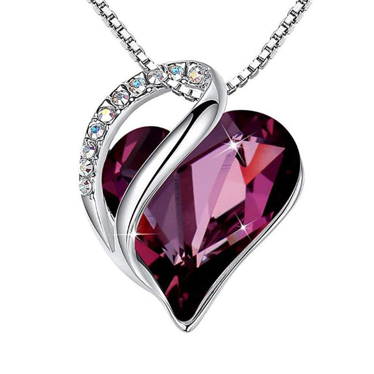 Infinity Heart Birthstone Necklace
