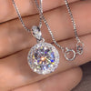 Crystal Halo Necklace & Earrings Set