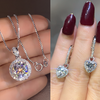 Crystal Halo Necklace & Earrings Set