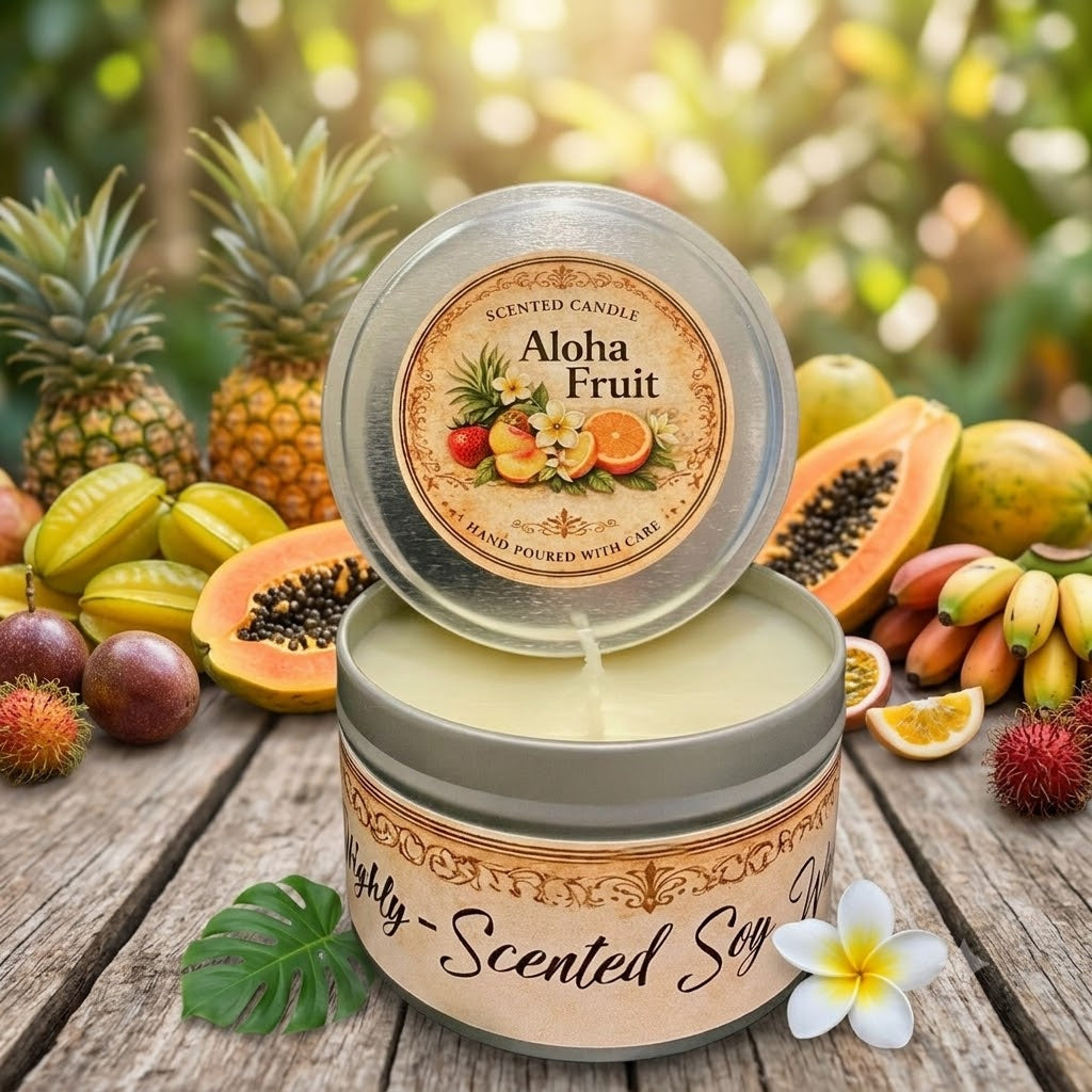 Tin 8oz - Aloha Fruit Candle