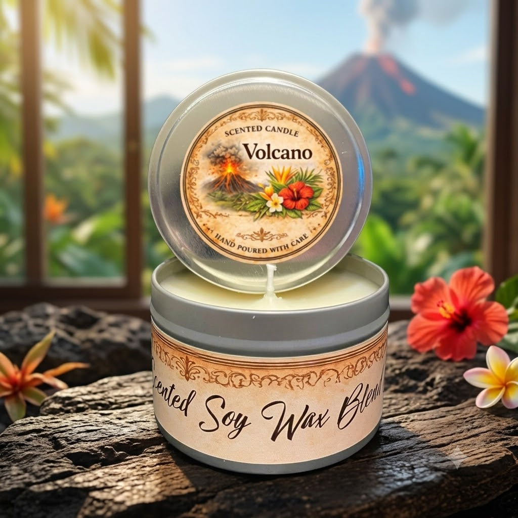 Tin 8oz - Volcano Candle