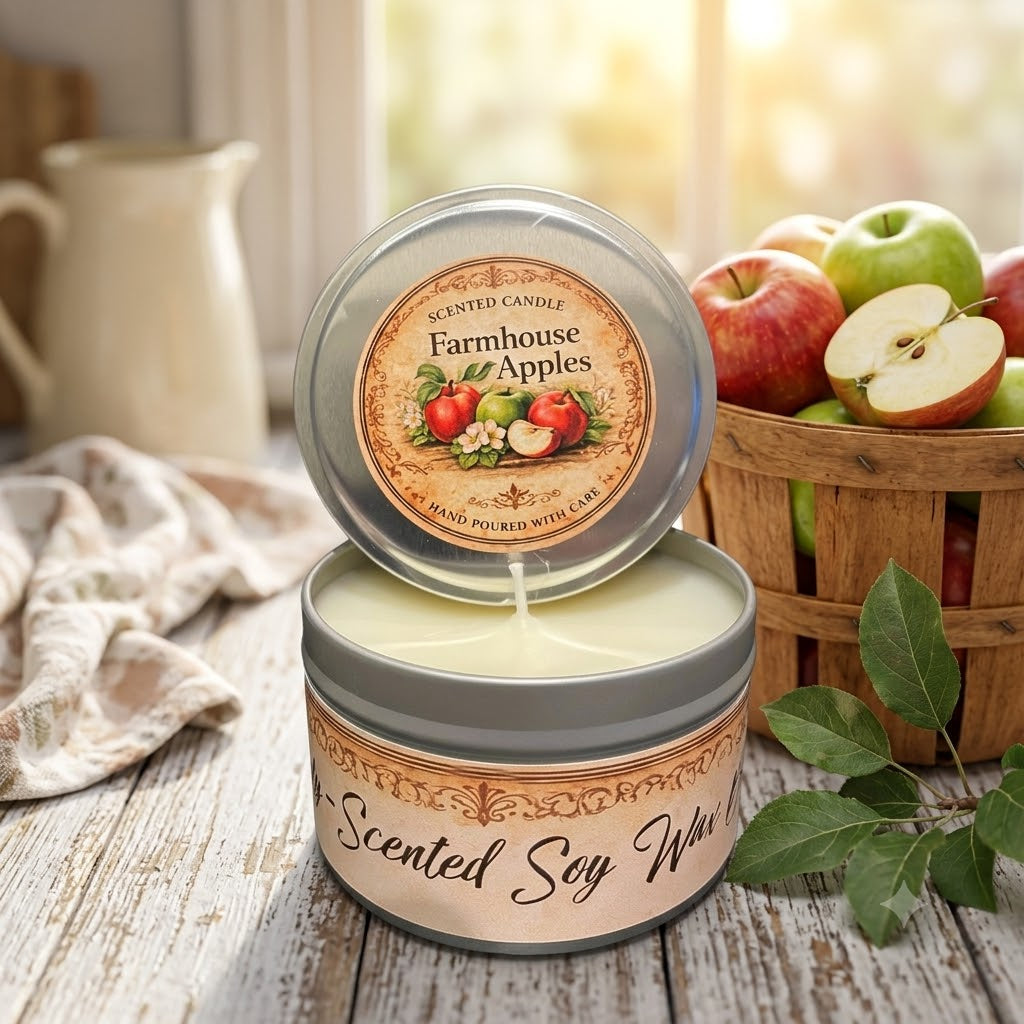 Tin 8oz - Farmhouse Apples Candle