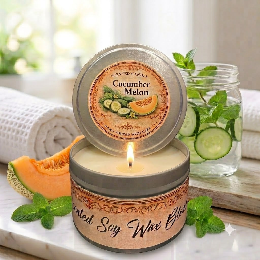 Tin 8oz - Cucumber Melon Candle