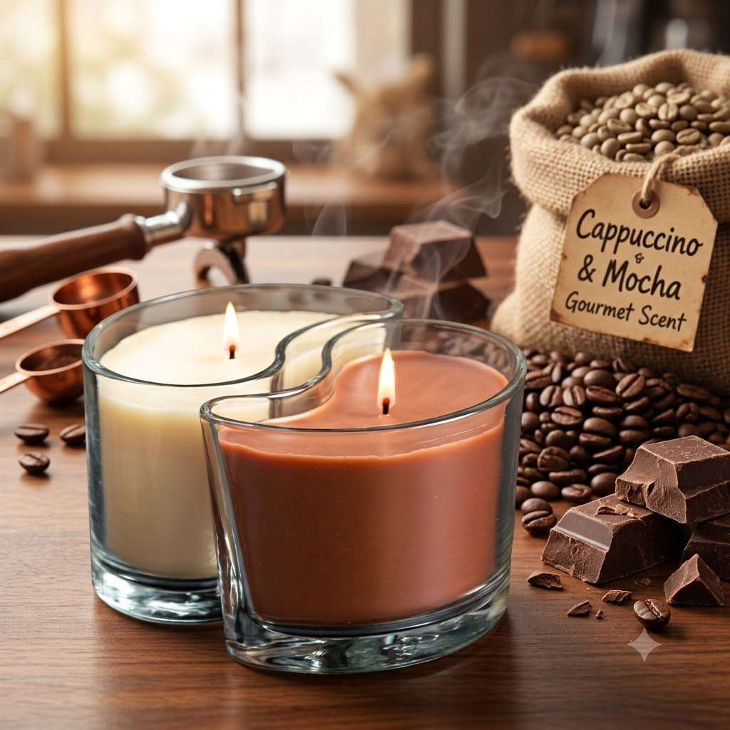Duos Cappuccino/Mocha Candles 12oz