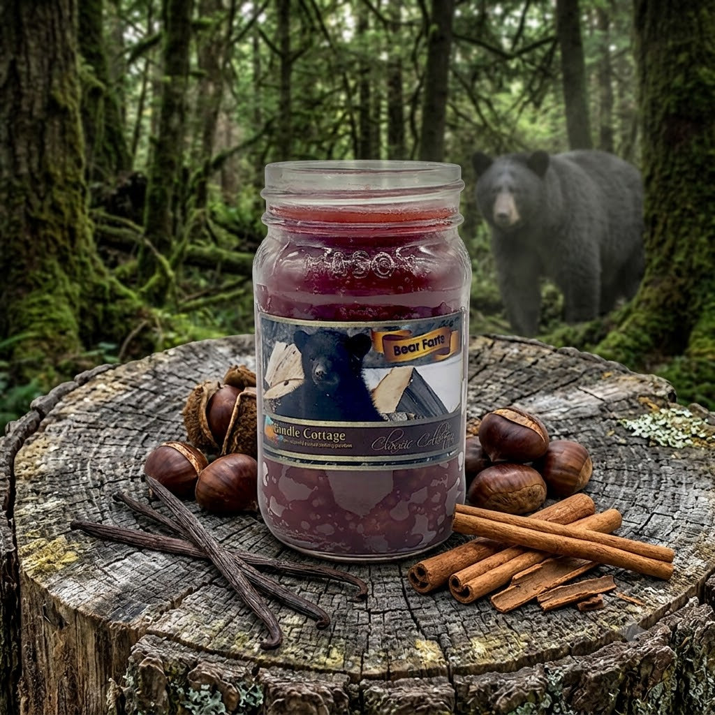 Jar - Bear Farts 14oz. Mason Jar Colored Candle