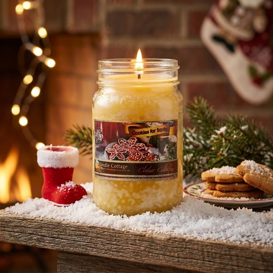 Jar - Cookies for Santa 14oz. Mason Jar Colored Candle