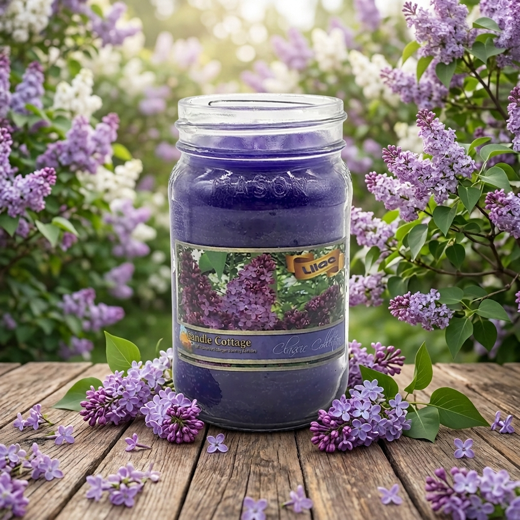 Jar - Lilac 14oz. Mason Jar Colored Candle