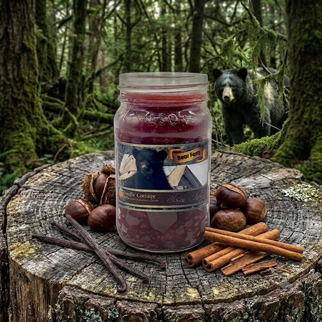 Jar - Bear Farts 14oz. Mason Jar Colored Candle