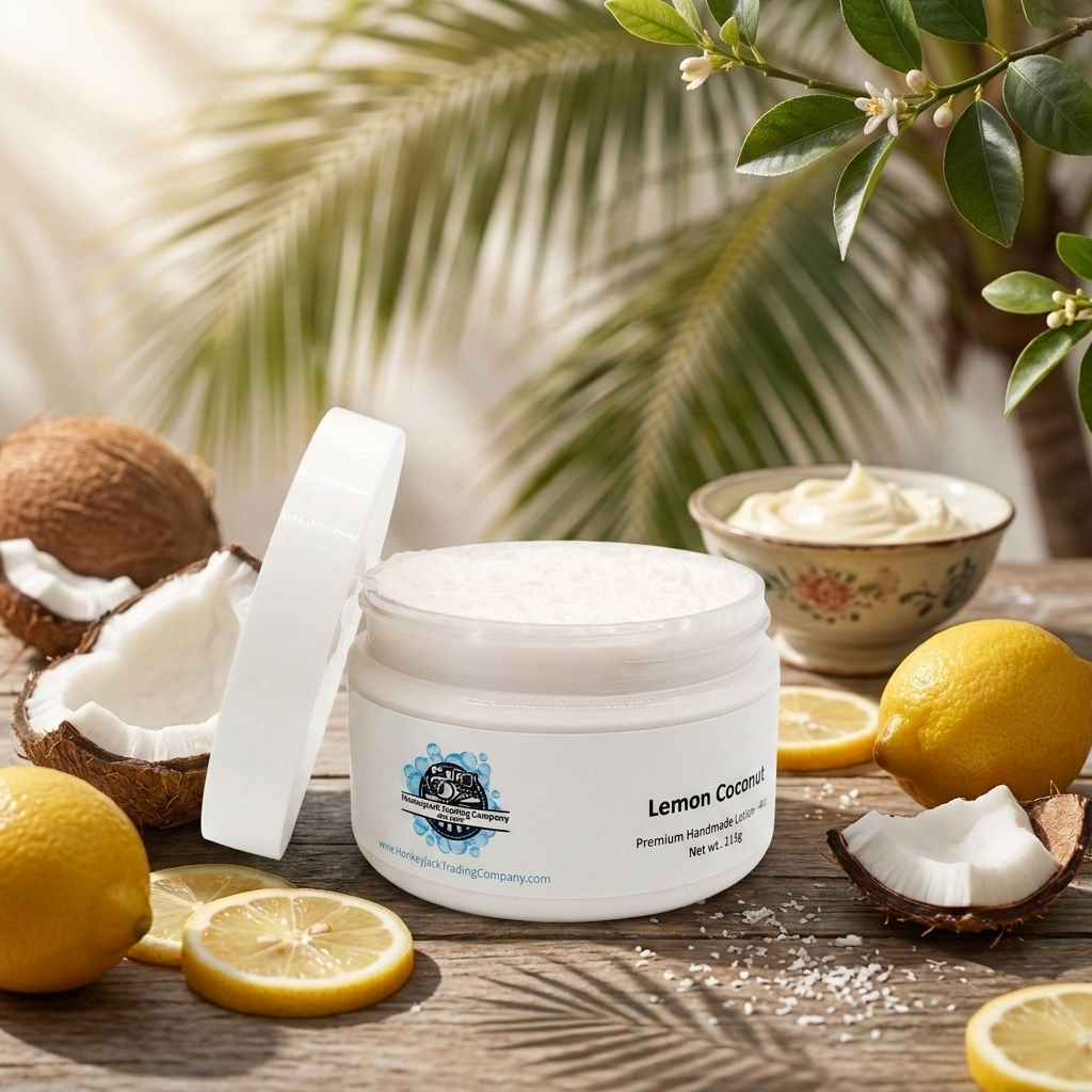 Lemon Coconut 4oz Handmade Lotion