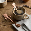 Cat Spoons - Set of Two Rose Gold Tea/Coffee Spoons
