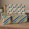 Spring Stripes & Circles Reversible Flat Wrap