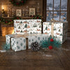 Village & Snowflakes Reversible Flat Wrap