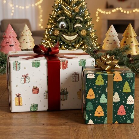Happy Trees Reversible Flat Wrap
