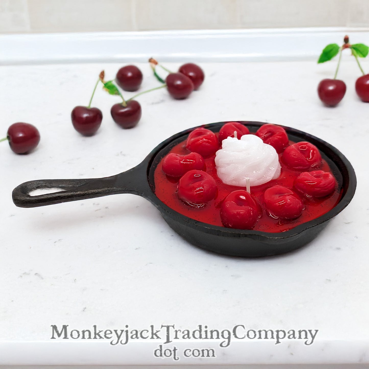 Cherry Dessert Skillet Candle