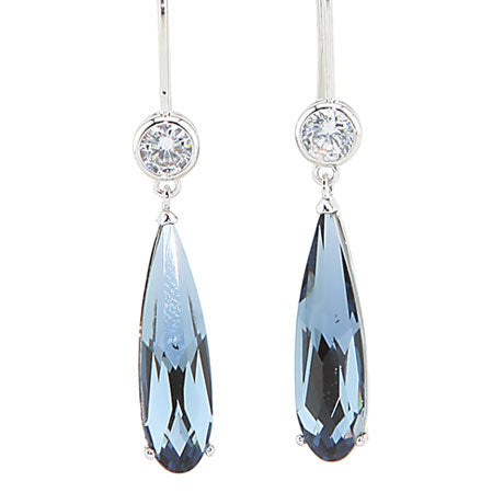 Light Sapphire Crystal Drop Earrings