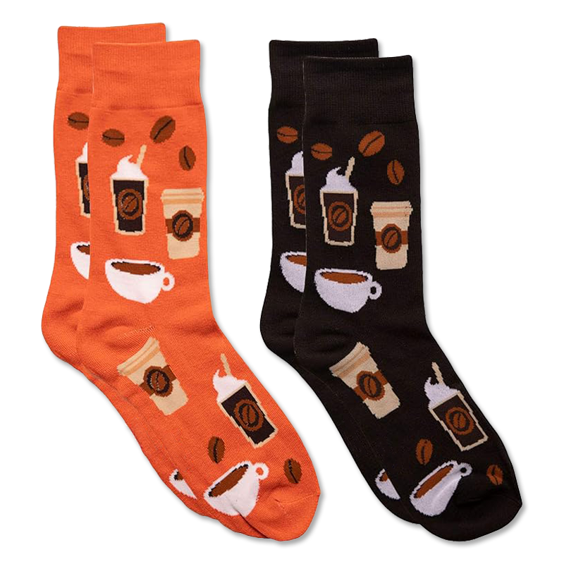 Men's Socks- Coffee 2 Pair