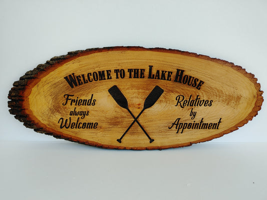 Welcome to the Lake House Wood Sign