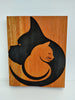 Cat Dog Wood Sign