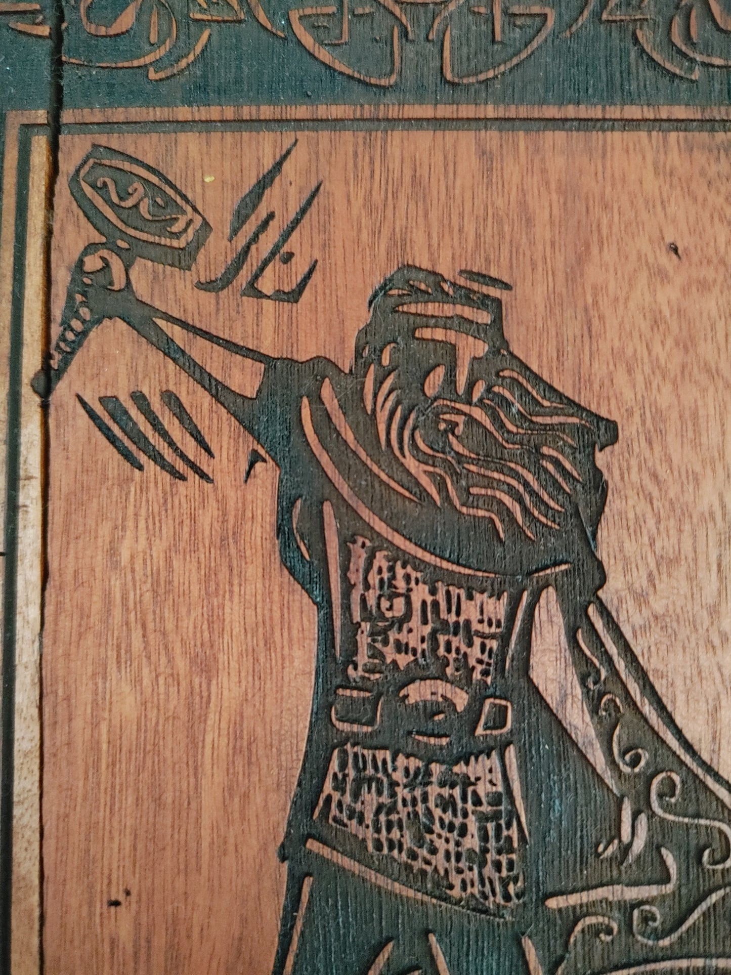 Thor Norse God Wood Art Sign