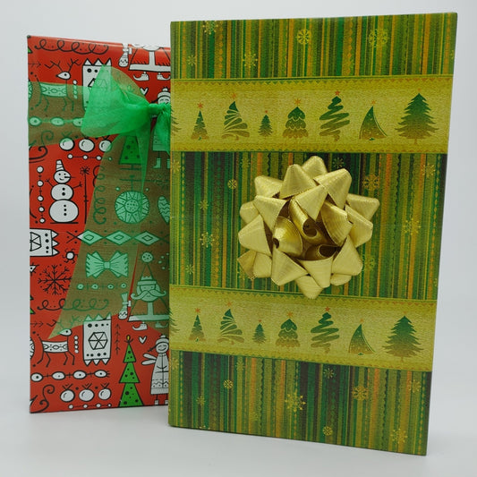Holiday Wrapping Paper Reversible with an Elegant Design and a Whimsical Design