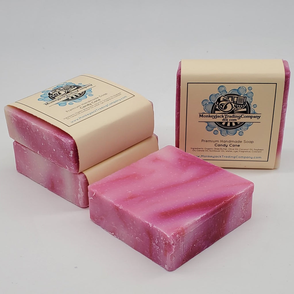 Candy Cane Cold Process Soap Bar