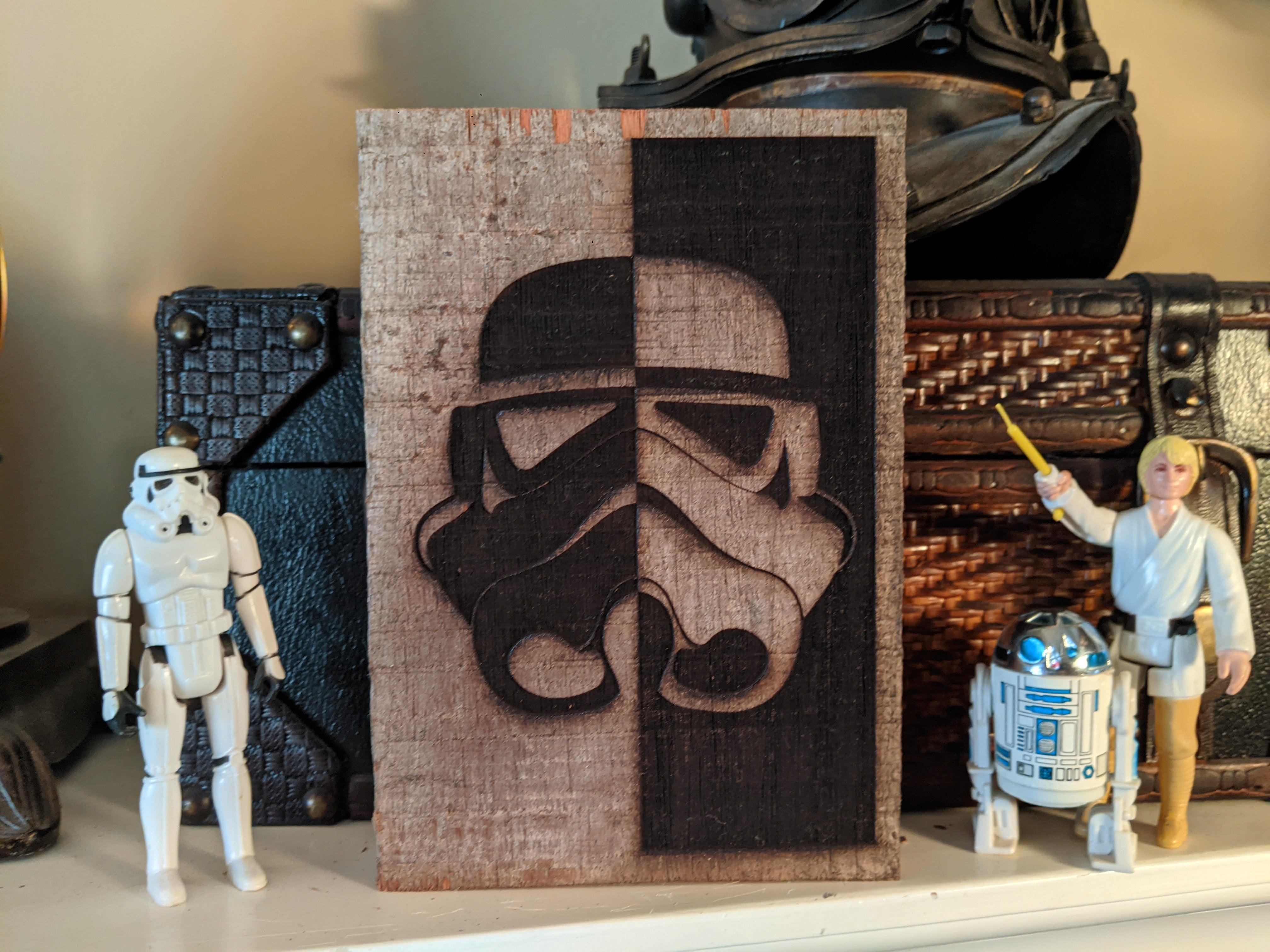 Stormtrooper cutting board, offered by Newman Specials Woodwork