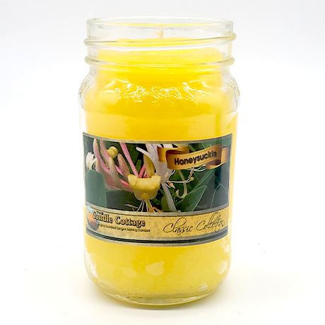 Jar - Honeysuckle 12.5 oz. Mason Jar Colored Candle