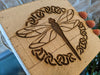 Celtic Dragonfly 6-inch square wood sign