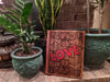 Love and Hearts Wooden Sign