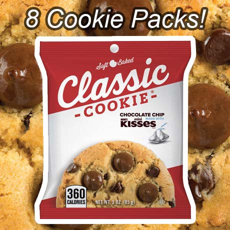 Soft Baked Cookies - Chocolate Chip with Mini Kisses 8 ct