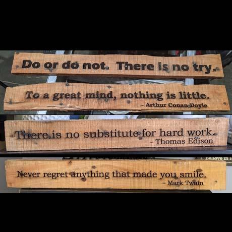 Rustic Wooden Sign with Custom Quote